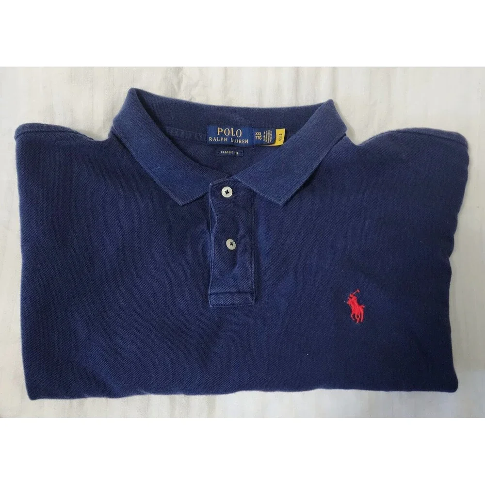 Polo Ralph Lauren Classic Fit Short Sleeve Navy Men Polo Shirt Size XXL